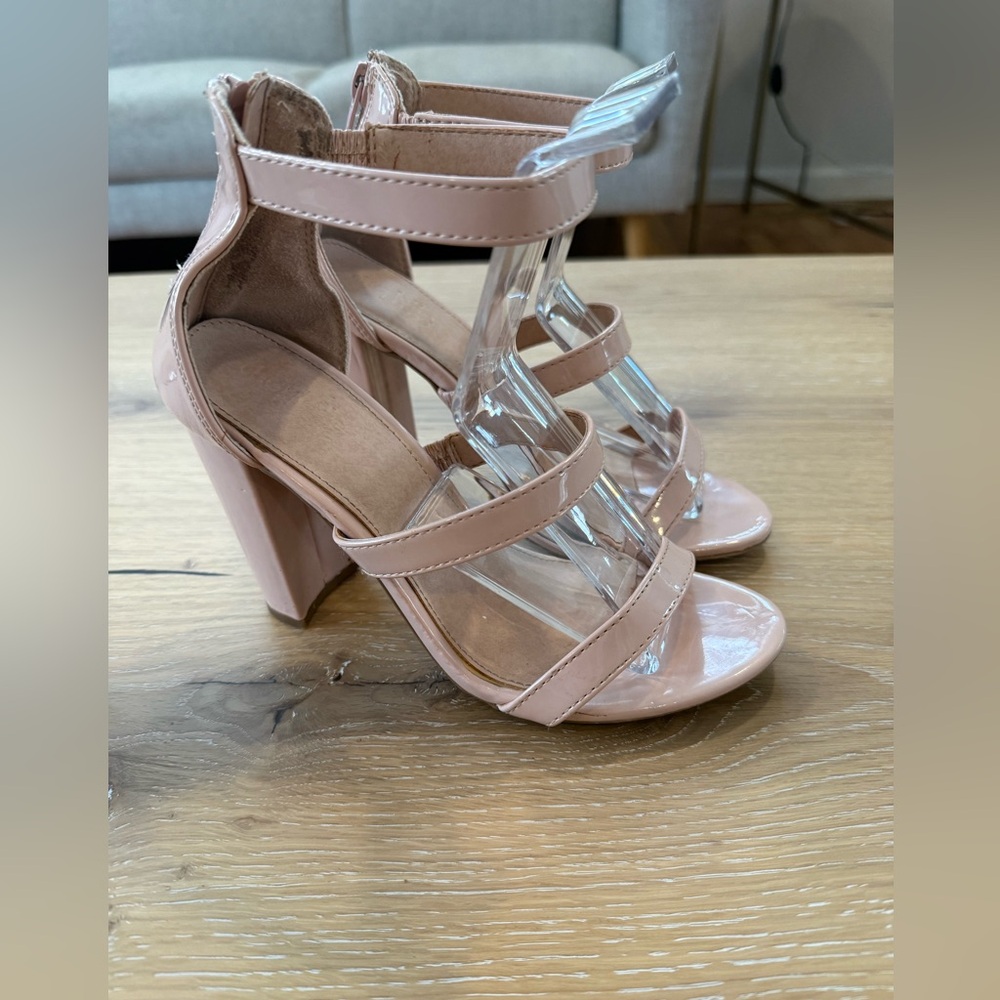 Charlotte Russe Blush Strappy Heels